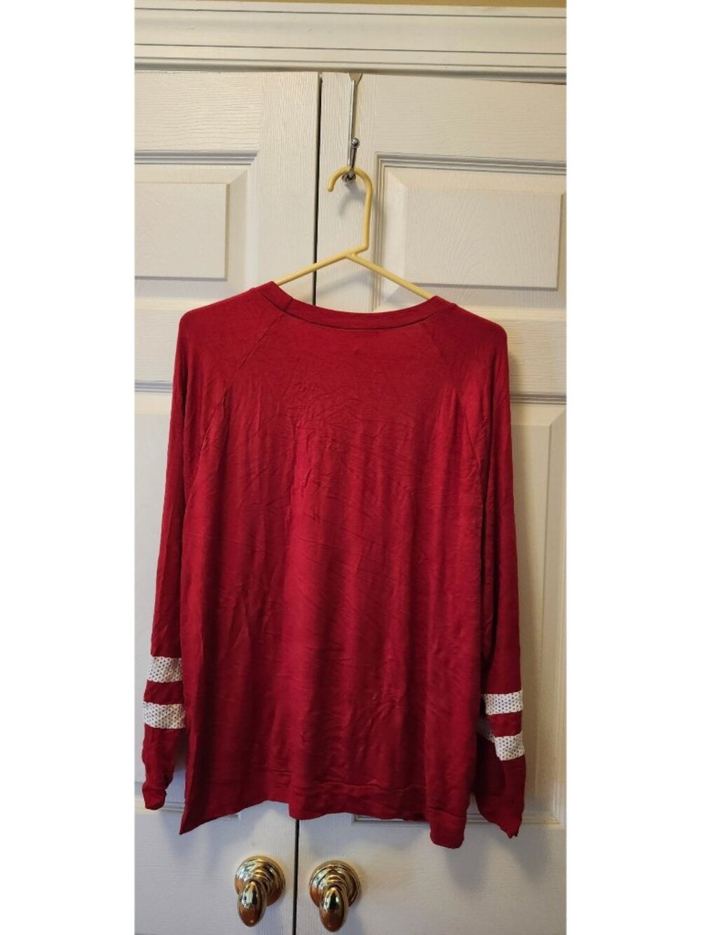 New Women Flying Colors Oklahoma University OU Red Long Sleeve Jersey Size L - Picture 2 of 2